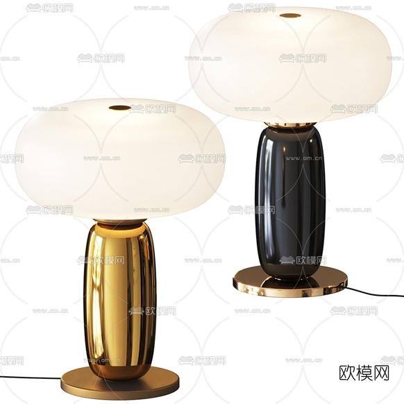 现代金属台灯3d模型下载