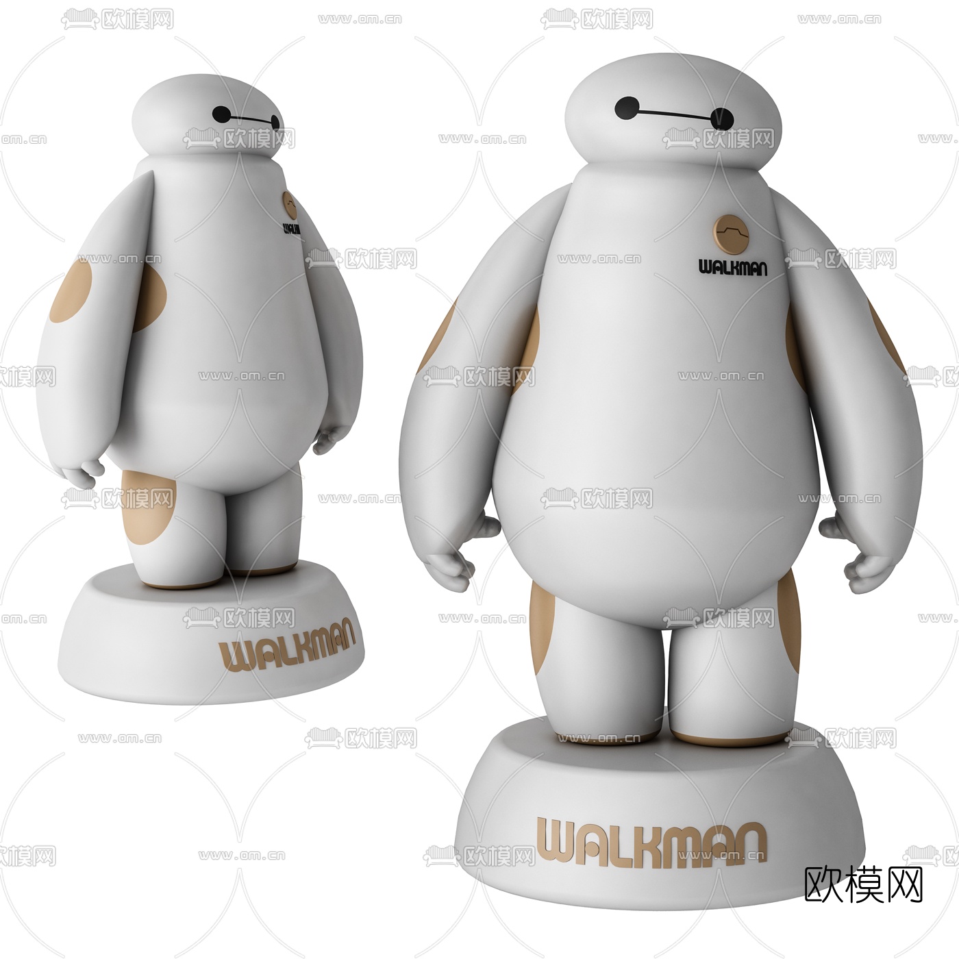 现代超能陆战队大白手办玩具3d模型下载