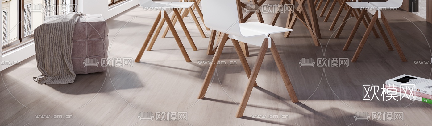 北欧办公室会议室3d模型下载（渲染图3）