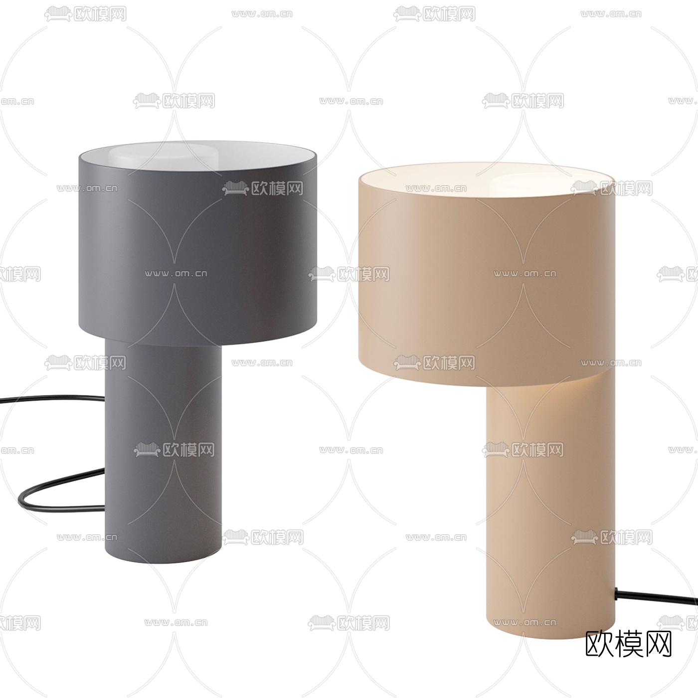 北欧极简台灯3d模型下载（渲染图3）