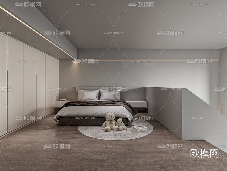 现代复式公寓3d模型下载(渲染图4)