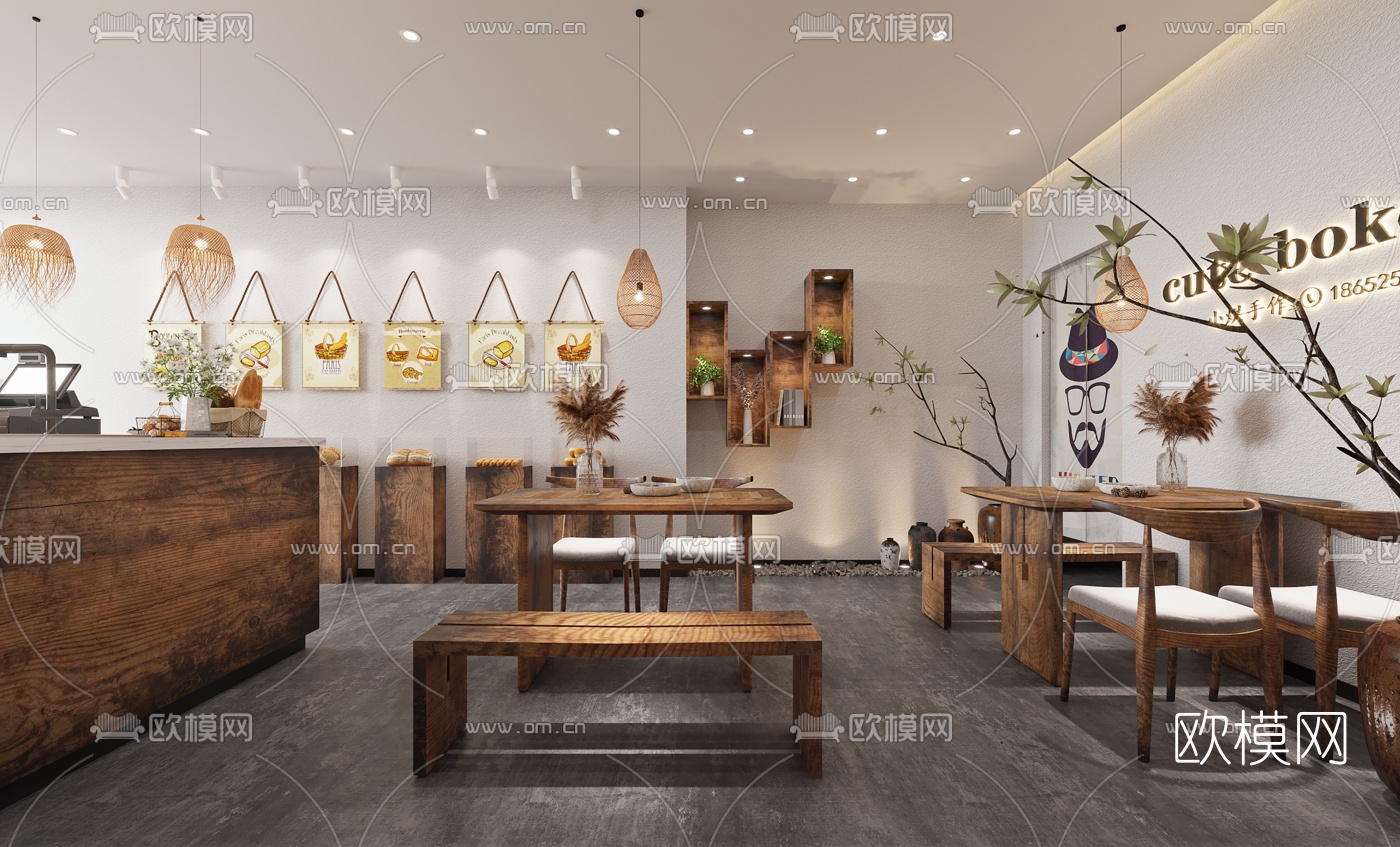 自然风面包店3d模型