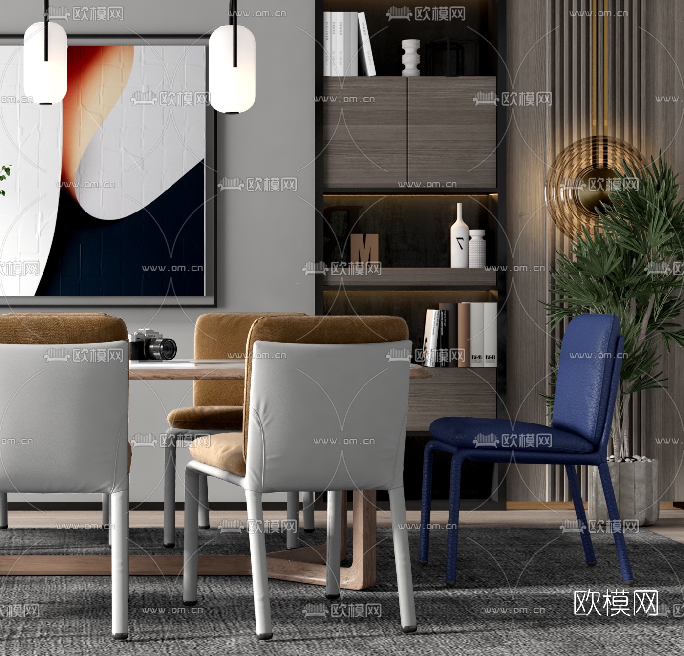 现代餐厅3d模型