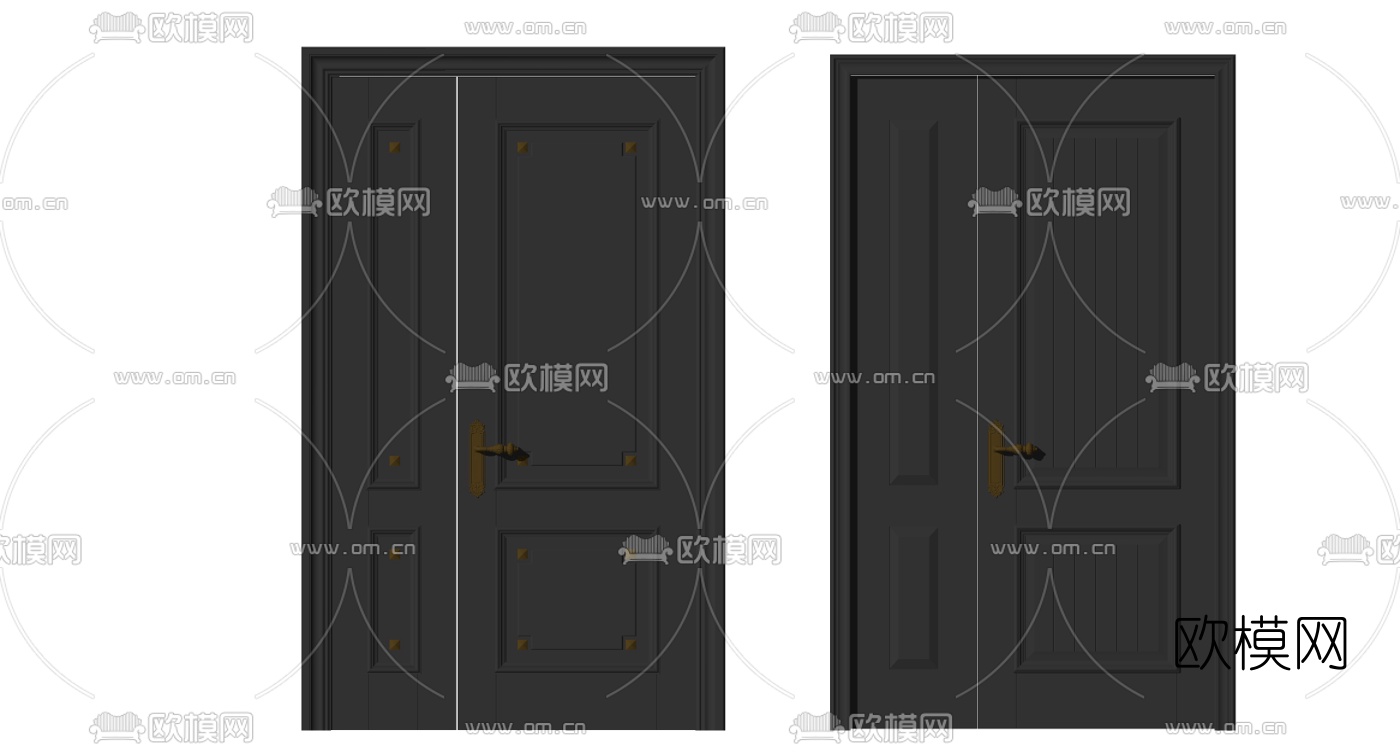 现代子母门su模型
