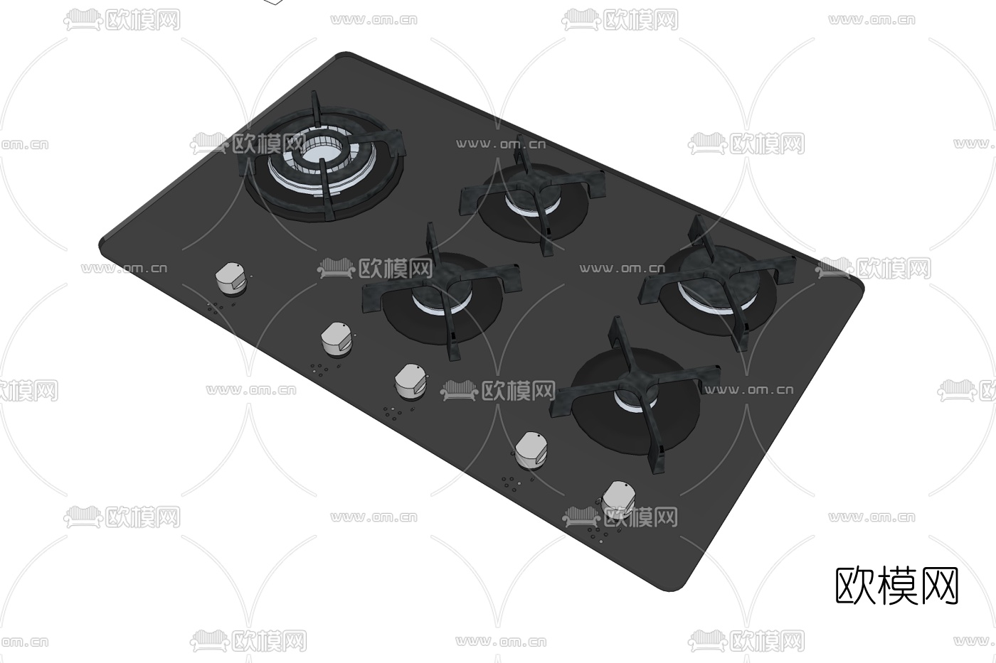 现代煤气灶免费su模型下载