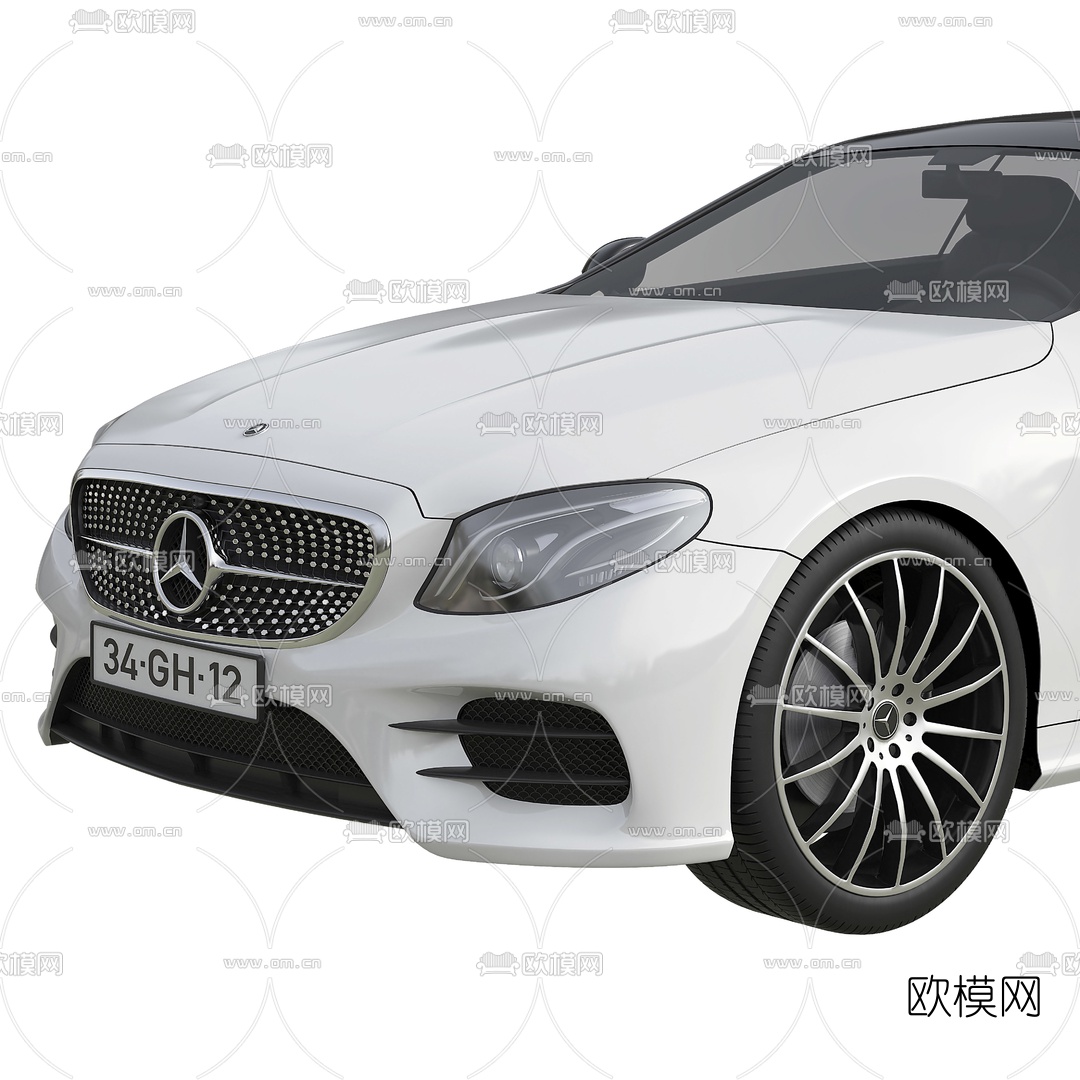 现代梅赛德斯奔驰汽车3d模型下载（渲染图3）
