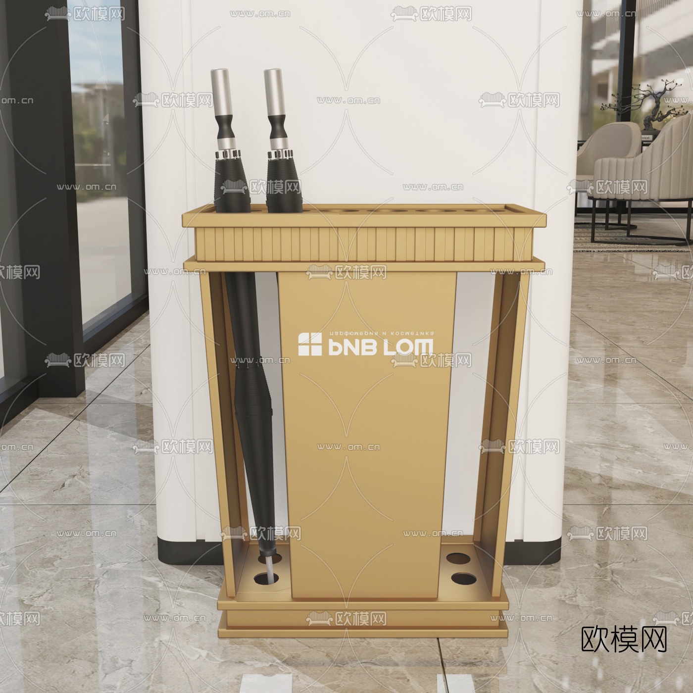 现代雨伞伞架3d模型下载（渲染图3）