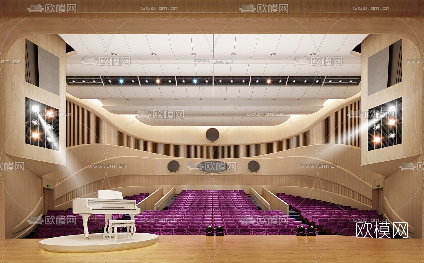 现代剧院3d模型