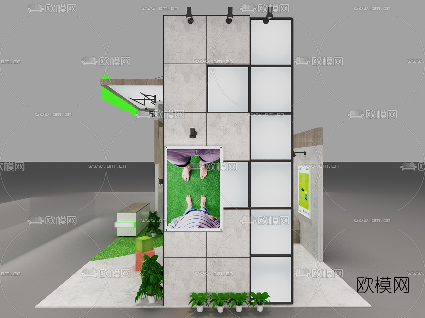 现代展台免费3d模型