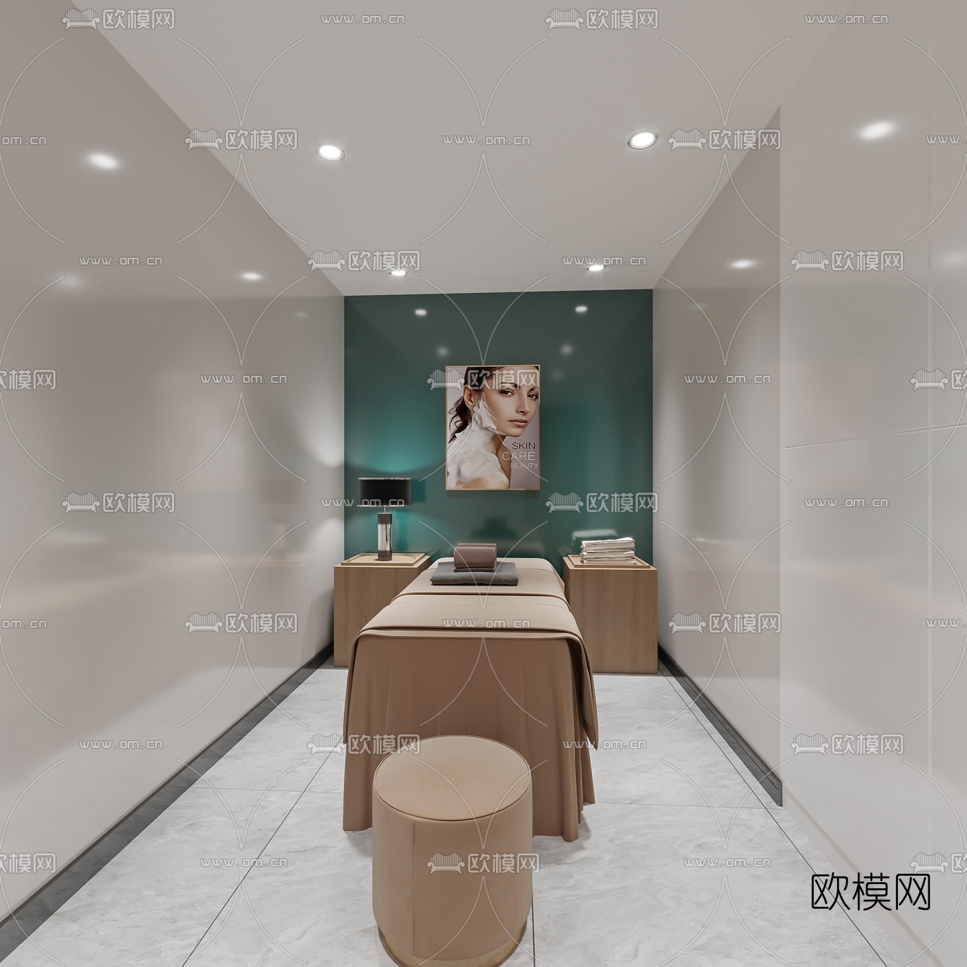 现代美容院3d模型