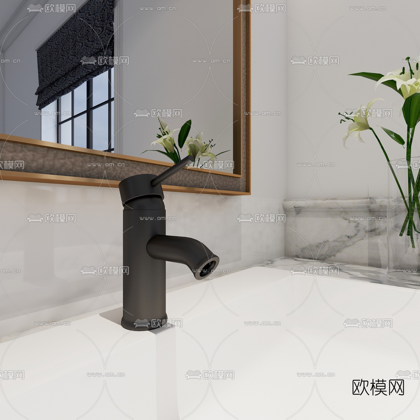 现代水龙头免费3d模型下载（渲染图4）