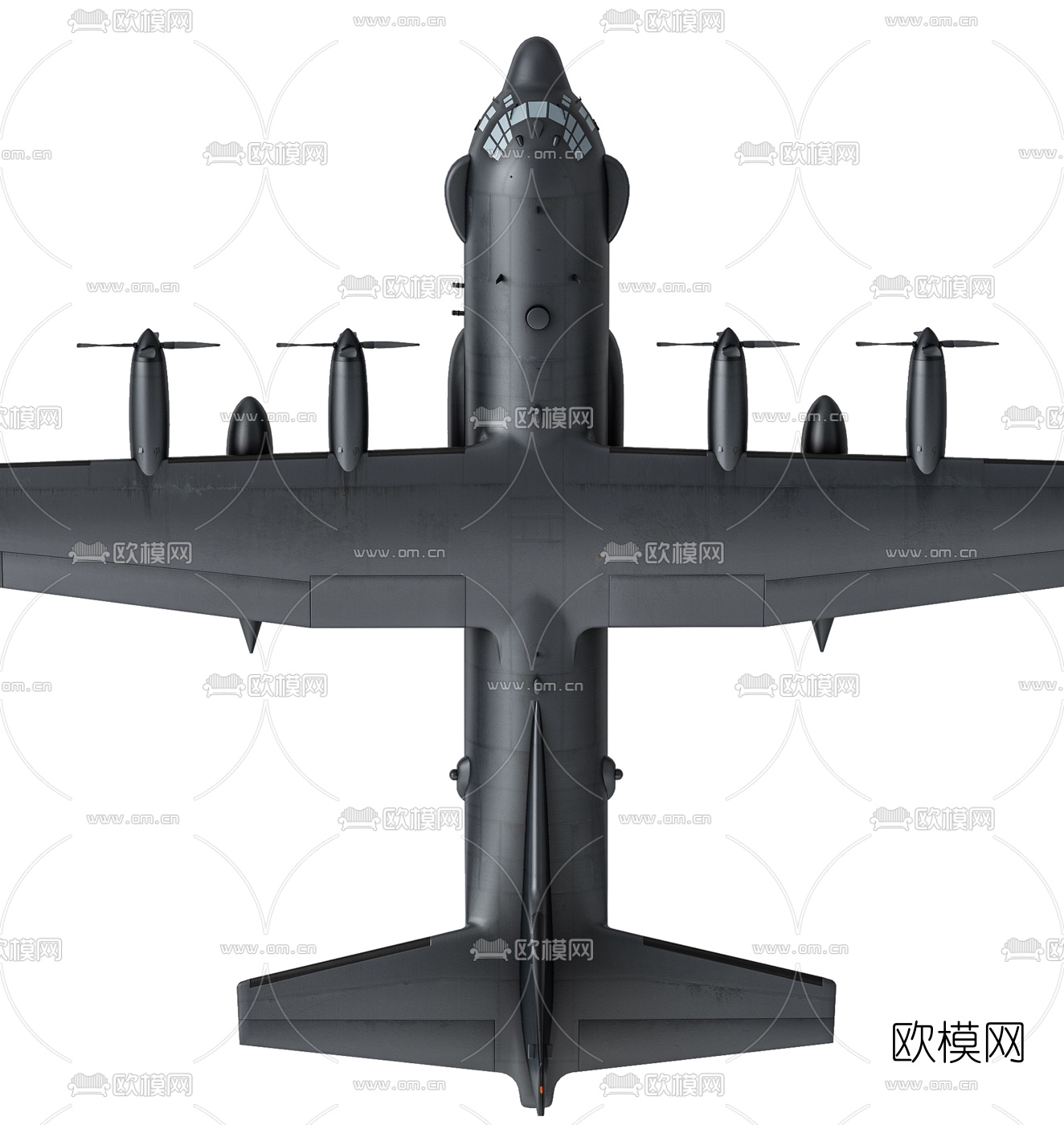 现代运输机航模玩具3d模型下载（渲染图2）