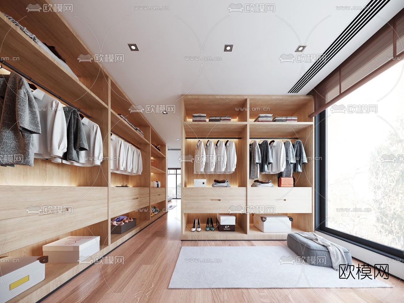 北欧衣帽间3d模型下载