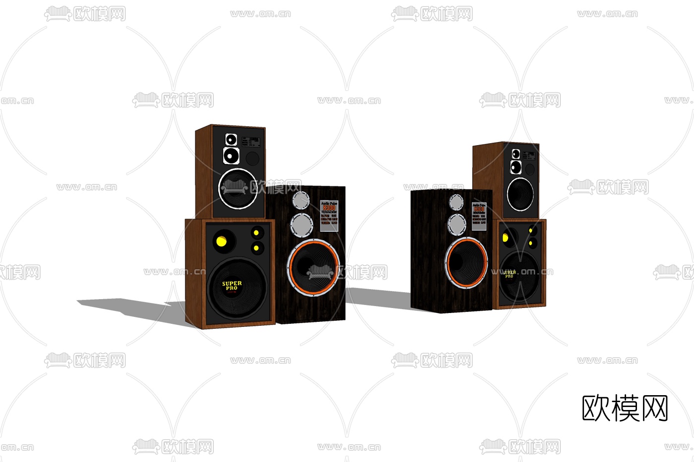 现代音响设备免费su模型下载