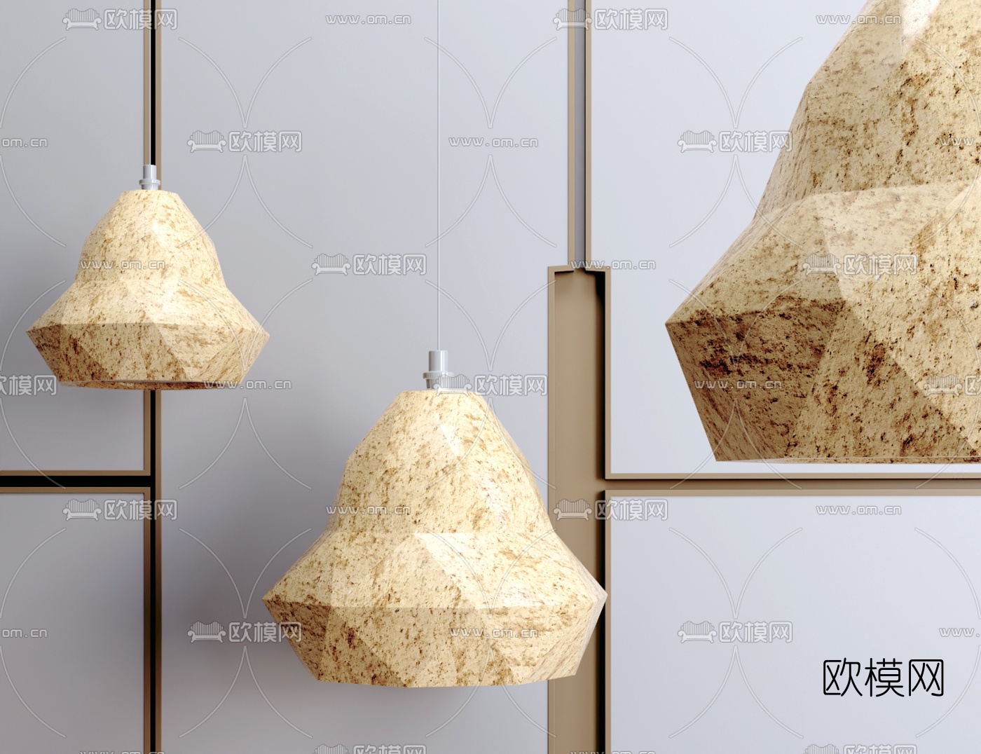 北欧吊灯su模型下载（渲染图1）