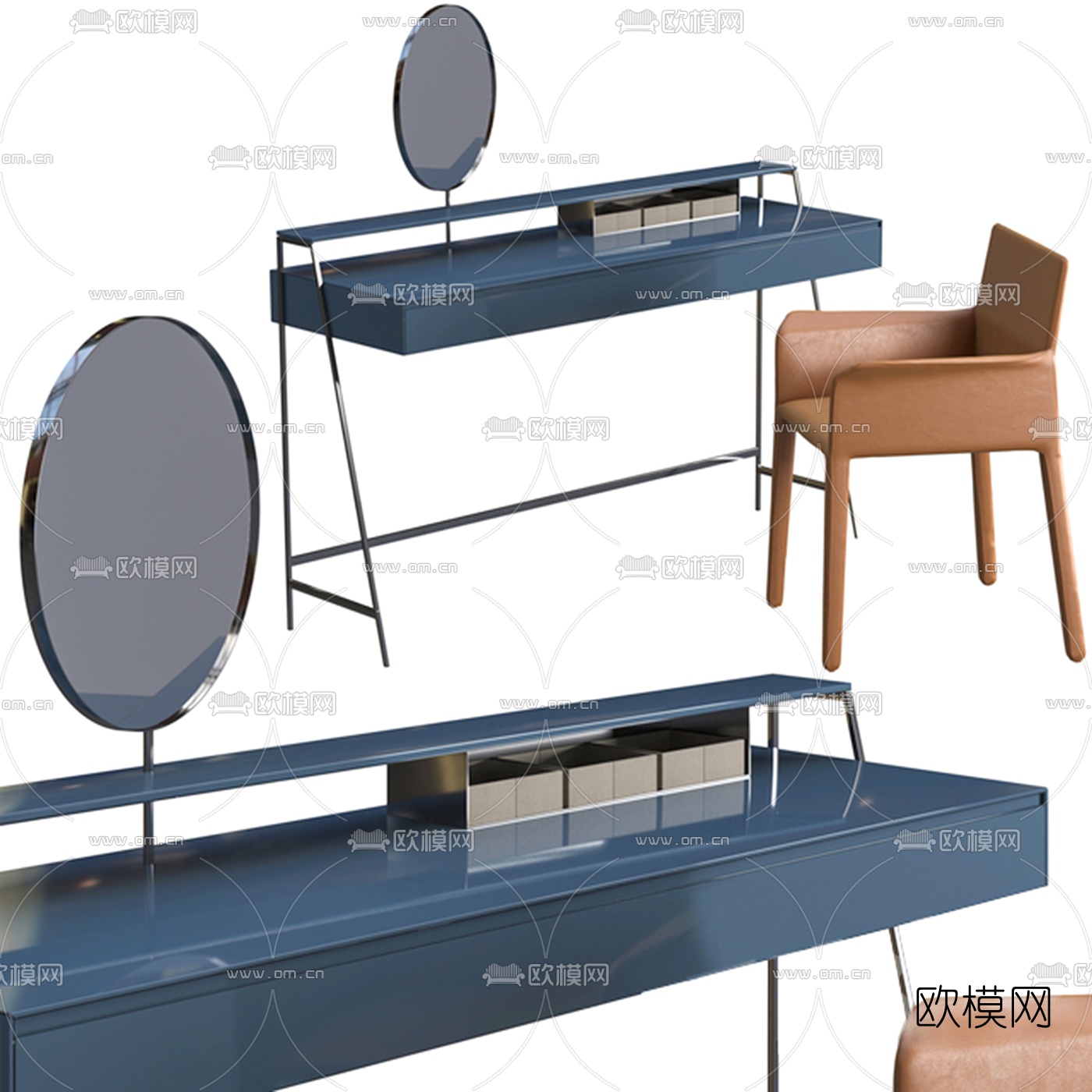 现代梳妆台3d模型