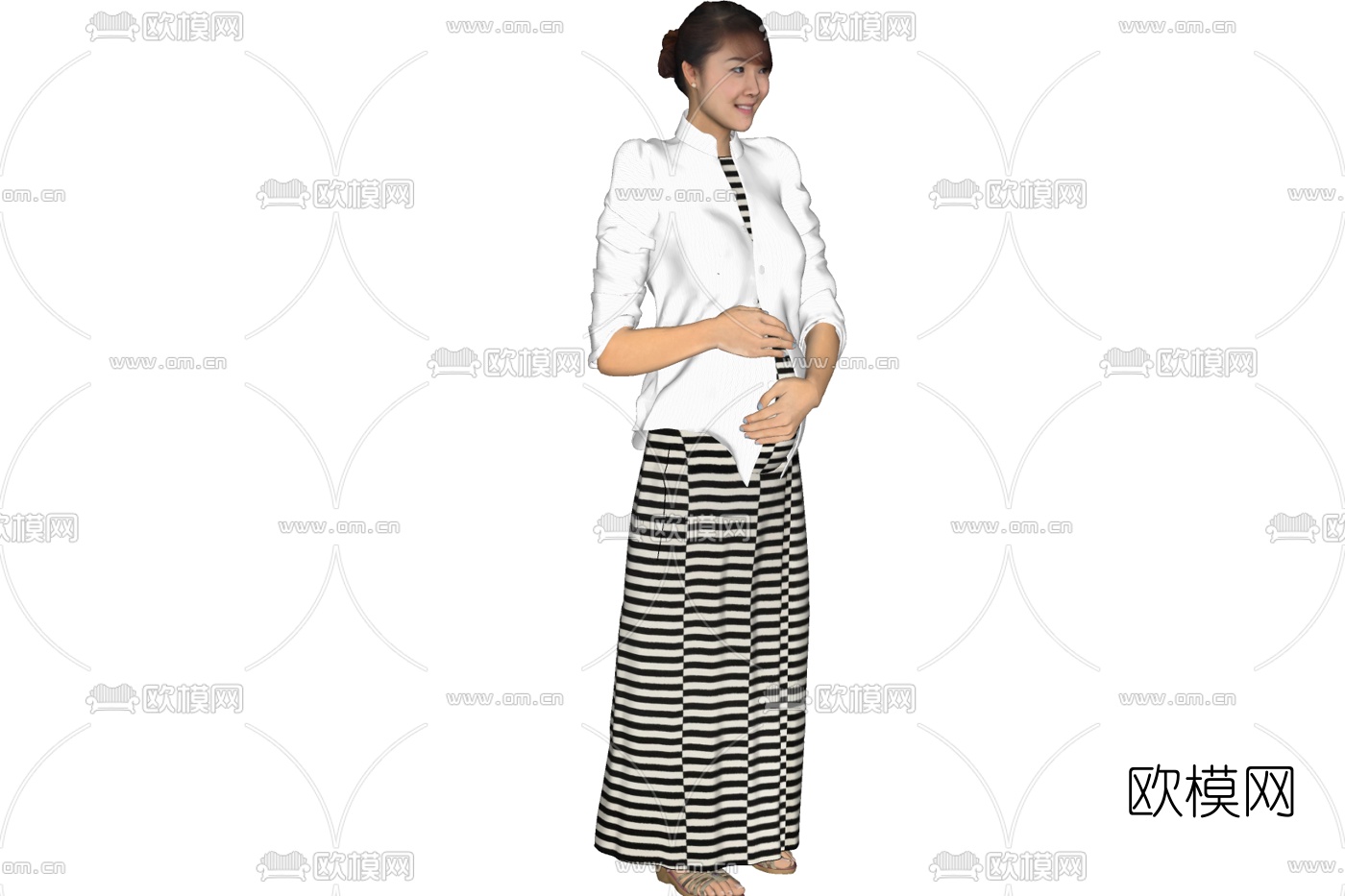 现代女性人物免费su模型