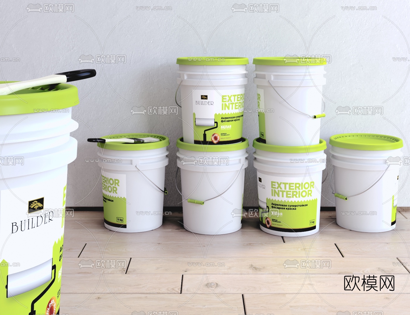 现代油漆油桶su模型下载（渲染图1）