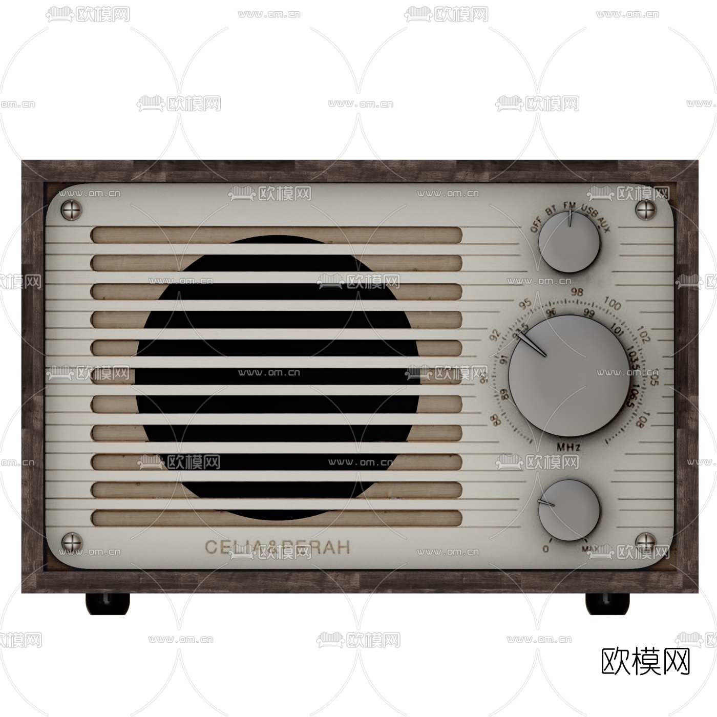 北欧复古收音机3d模型下载（渲染图4）