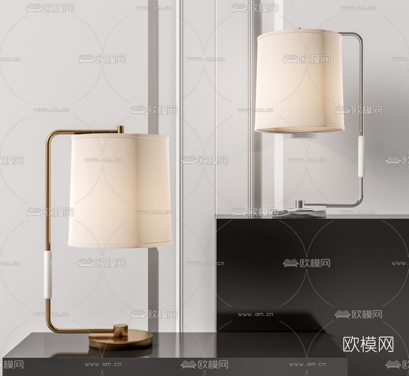 现代时尚台灯su模型
