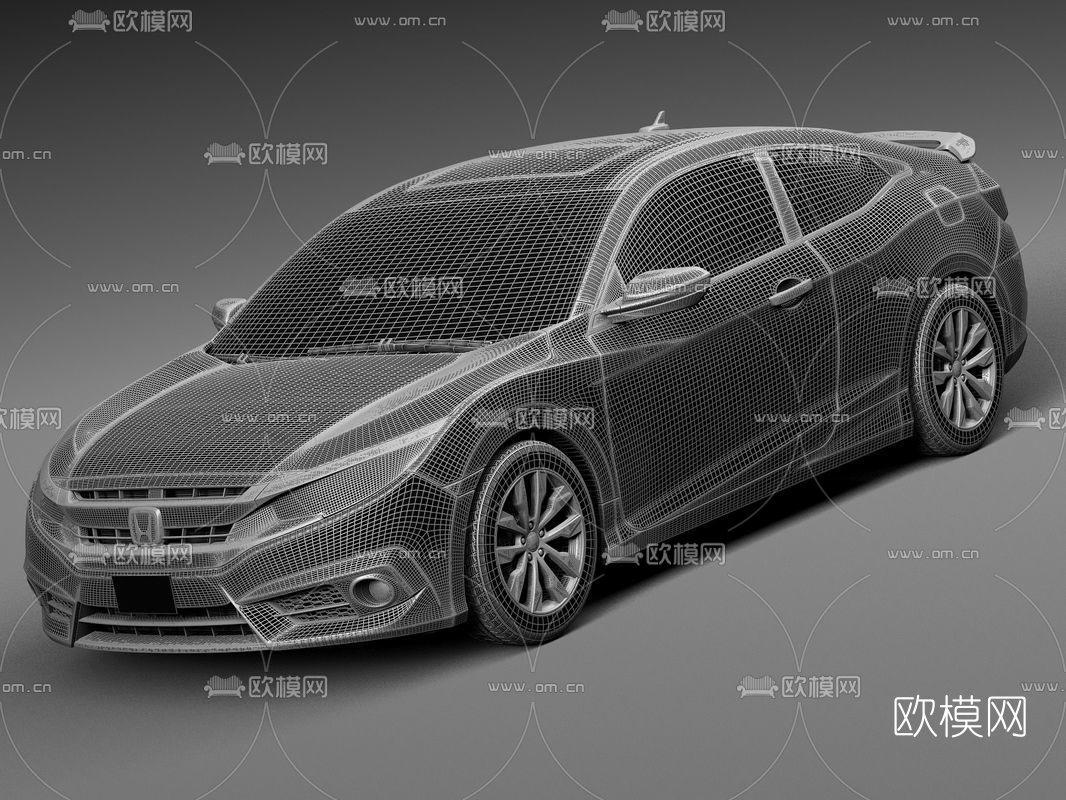 现代本田思域Coupe汽车3D模型