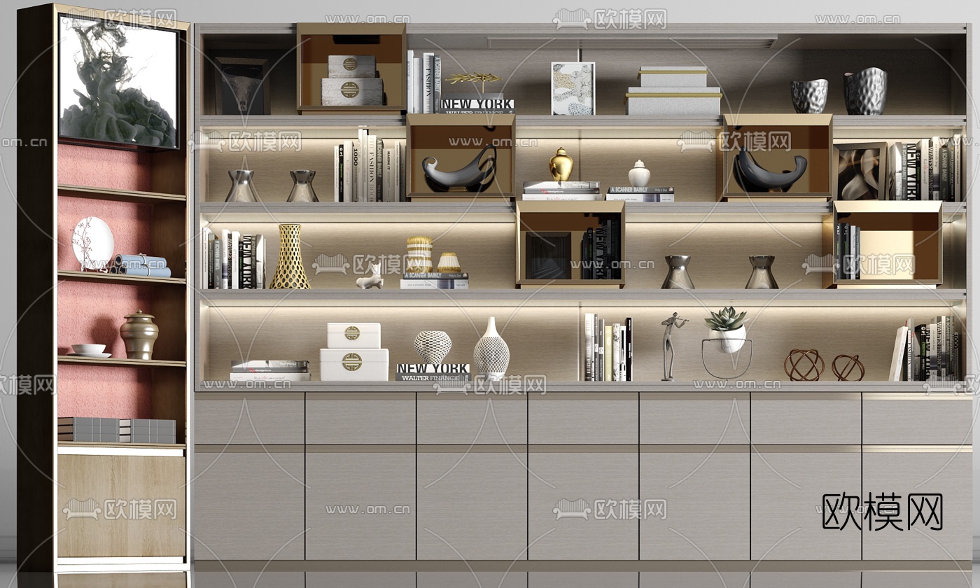 现代简约装饰柜3d模型