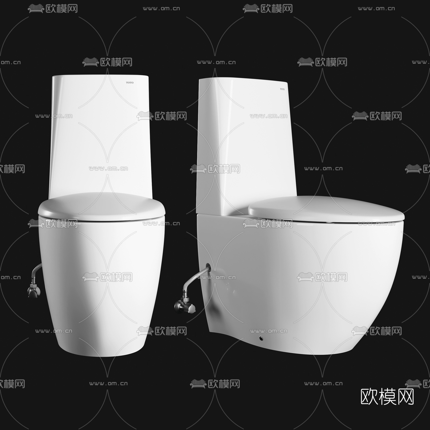 现代卫生间马桶3d模型下载（渲染图2）