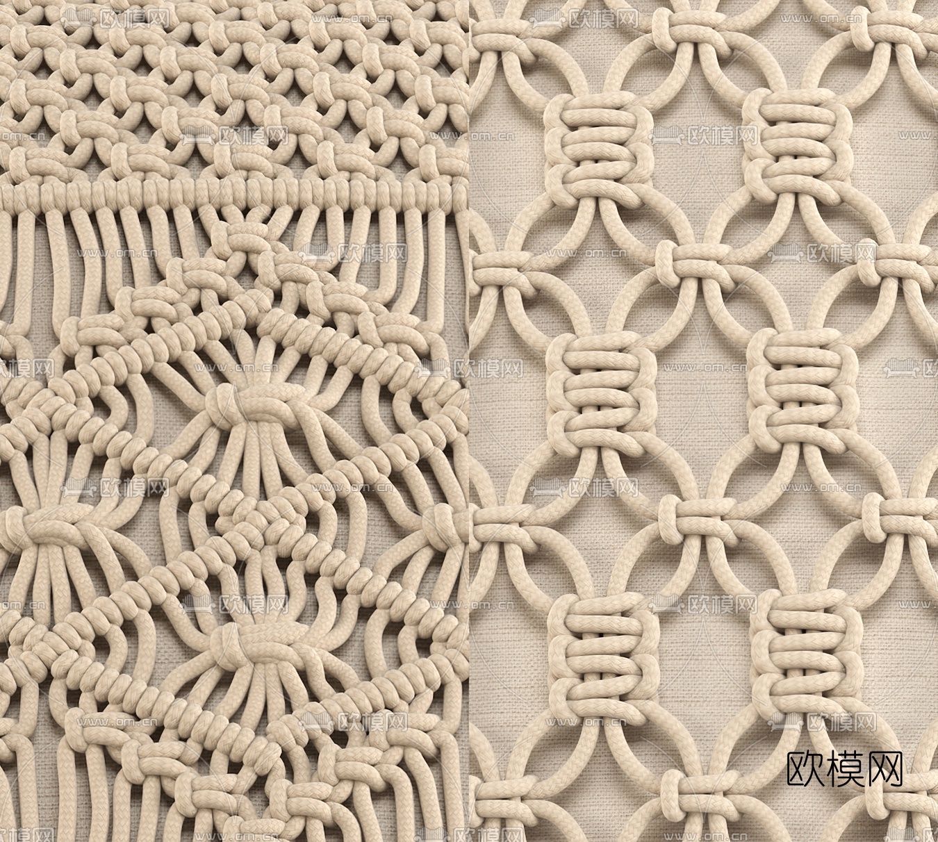 现代编织抱枕3d模型下载（渲染图3）