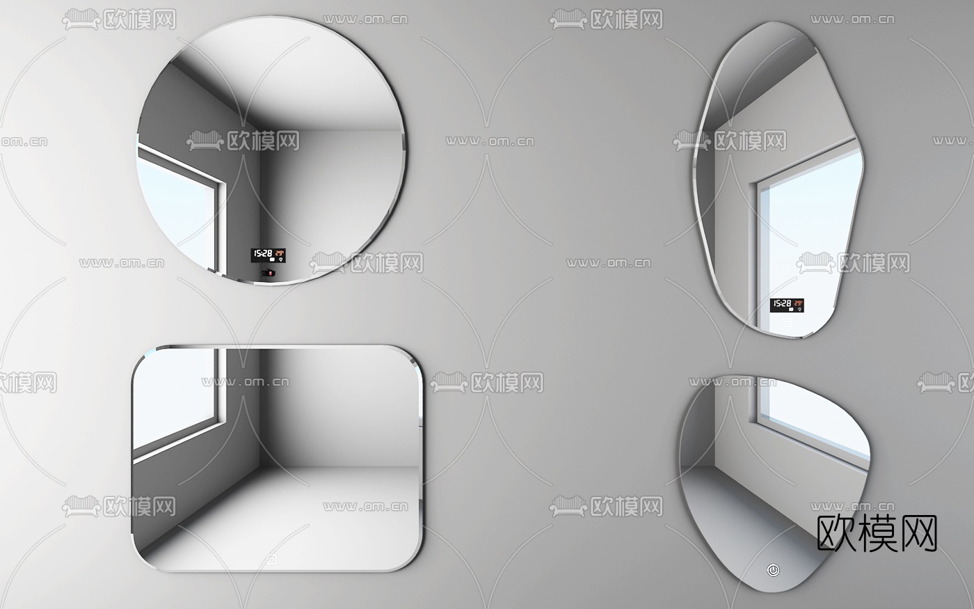 现代挂镜3d模型