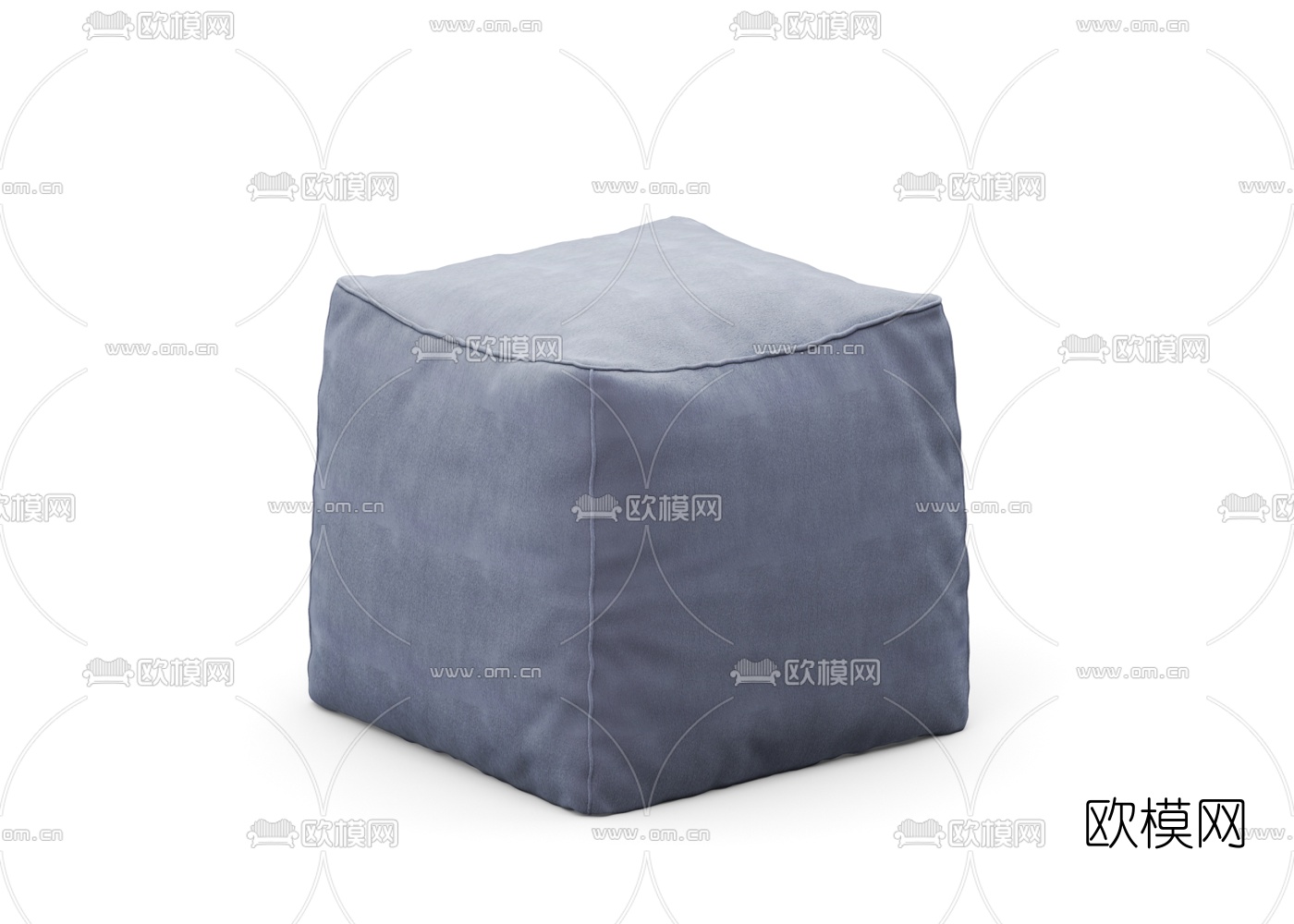 现代布艺沙发凳方凳3d模型下载