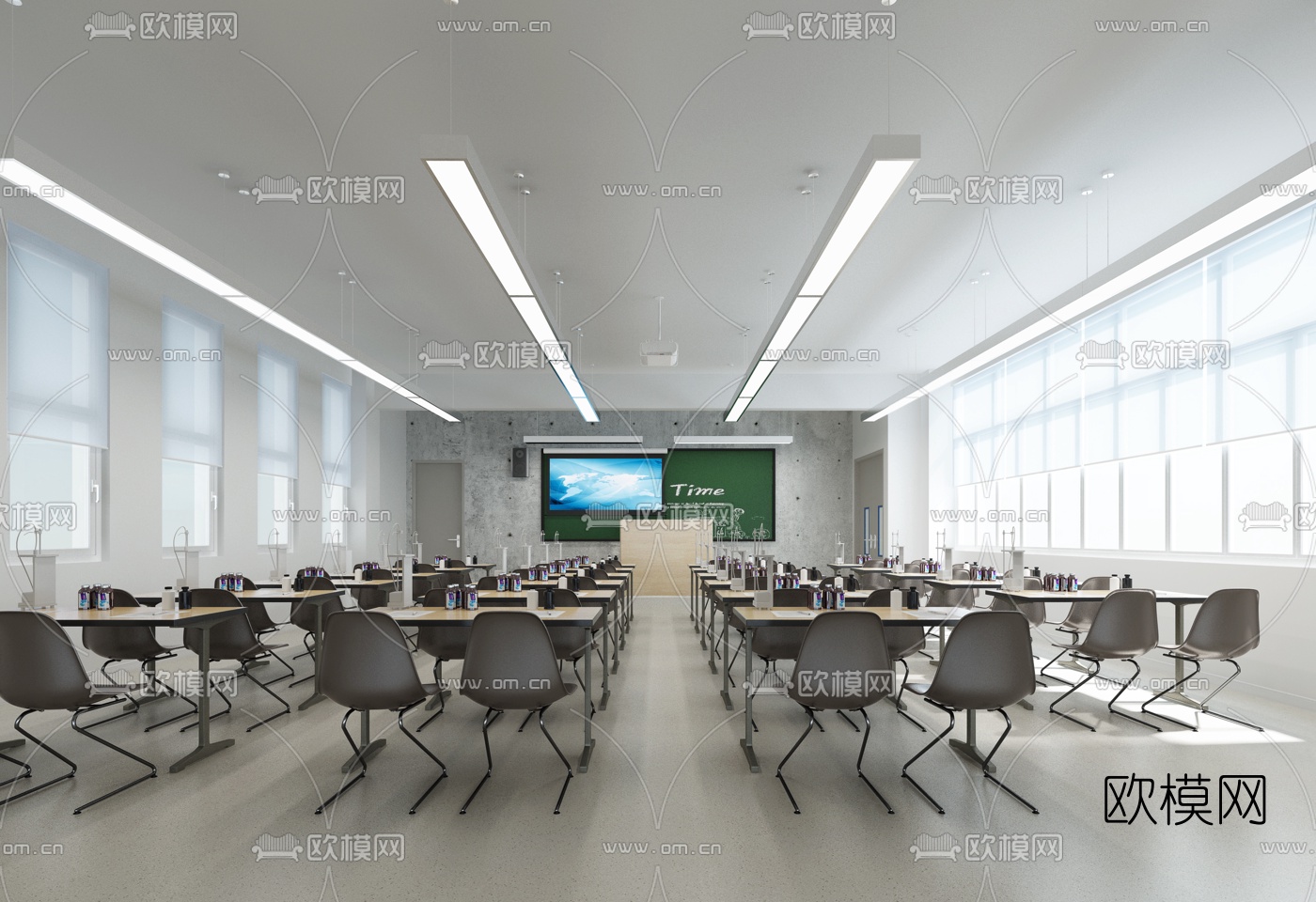 现代学校物理实验室免费3d模型