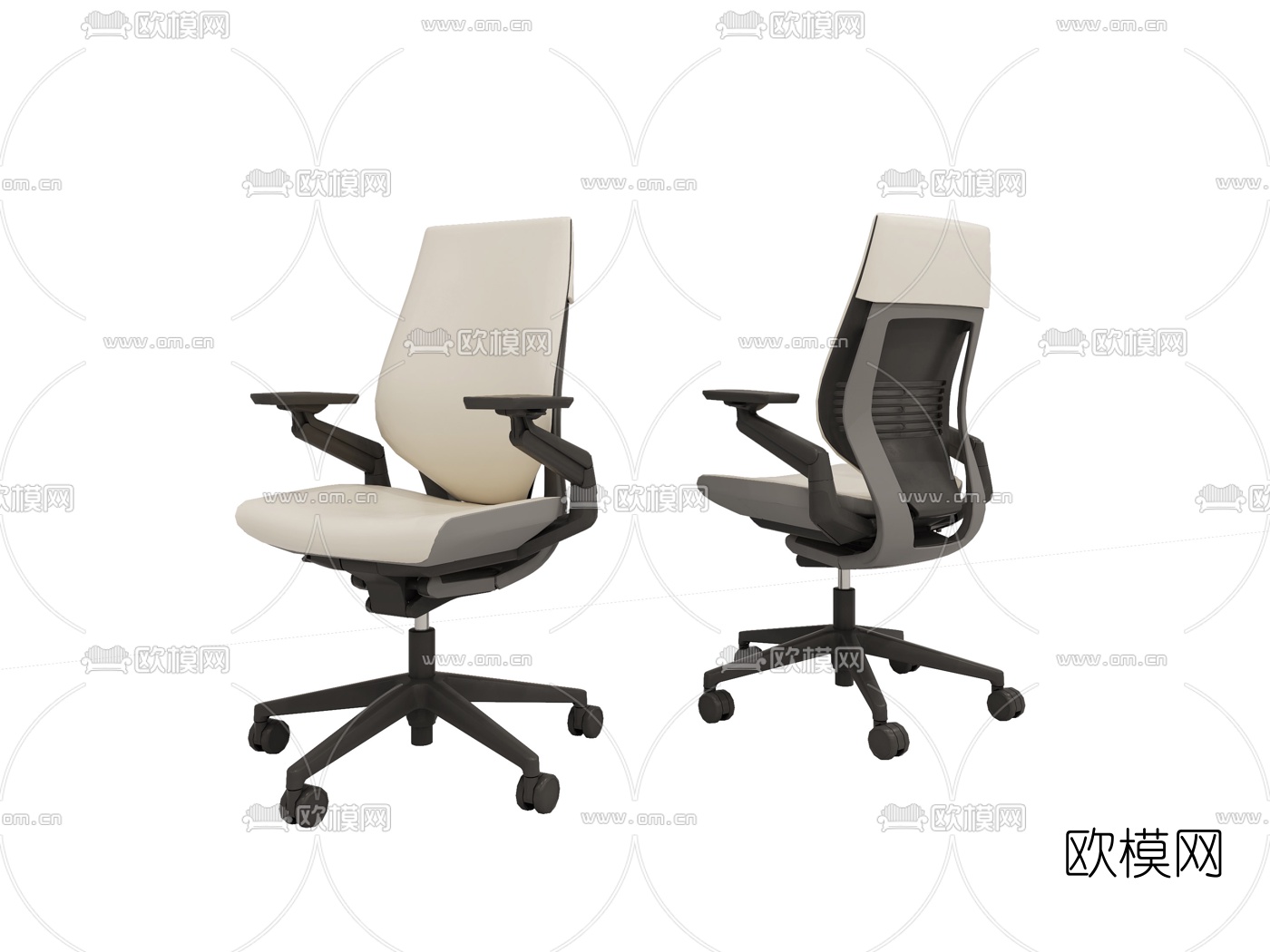 现代职员椅办公椅3d模型