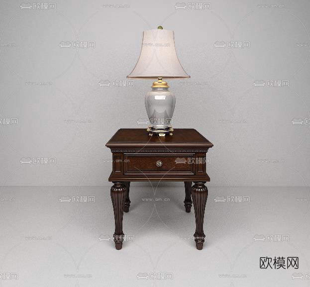 美式角几边几免费3d模型下载