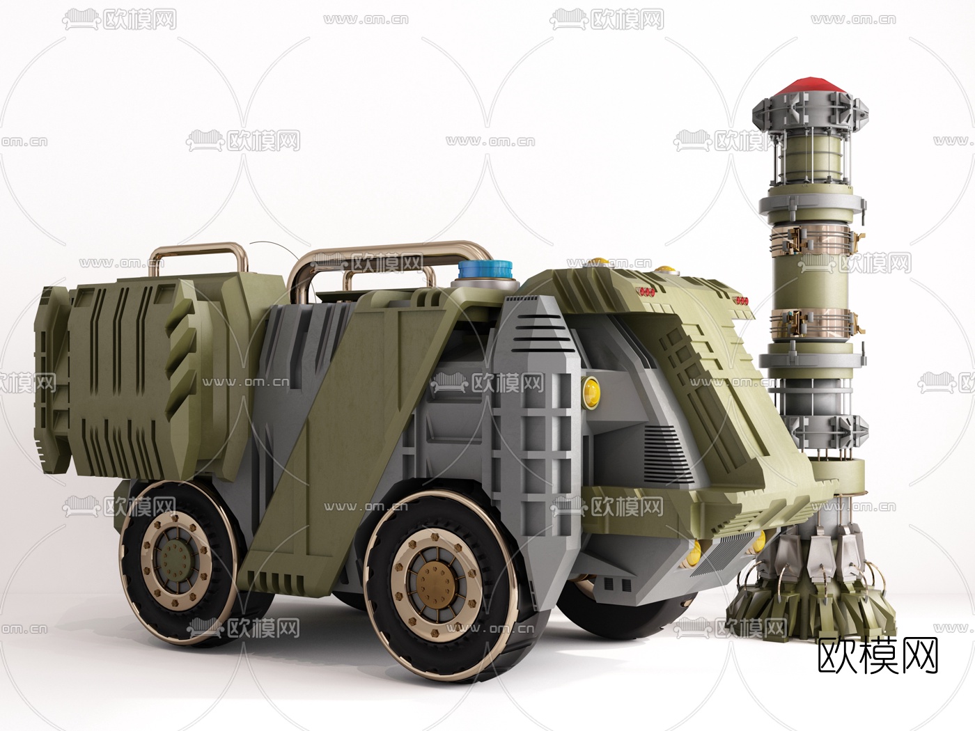 现代航天探测车登月车火星车3d模型