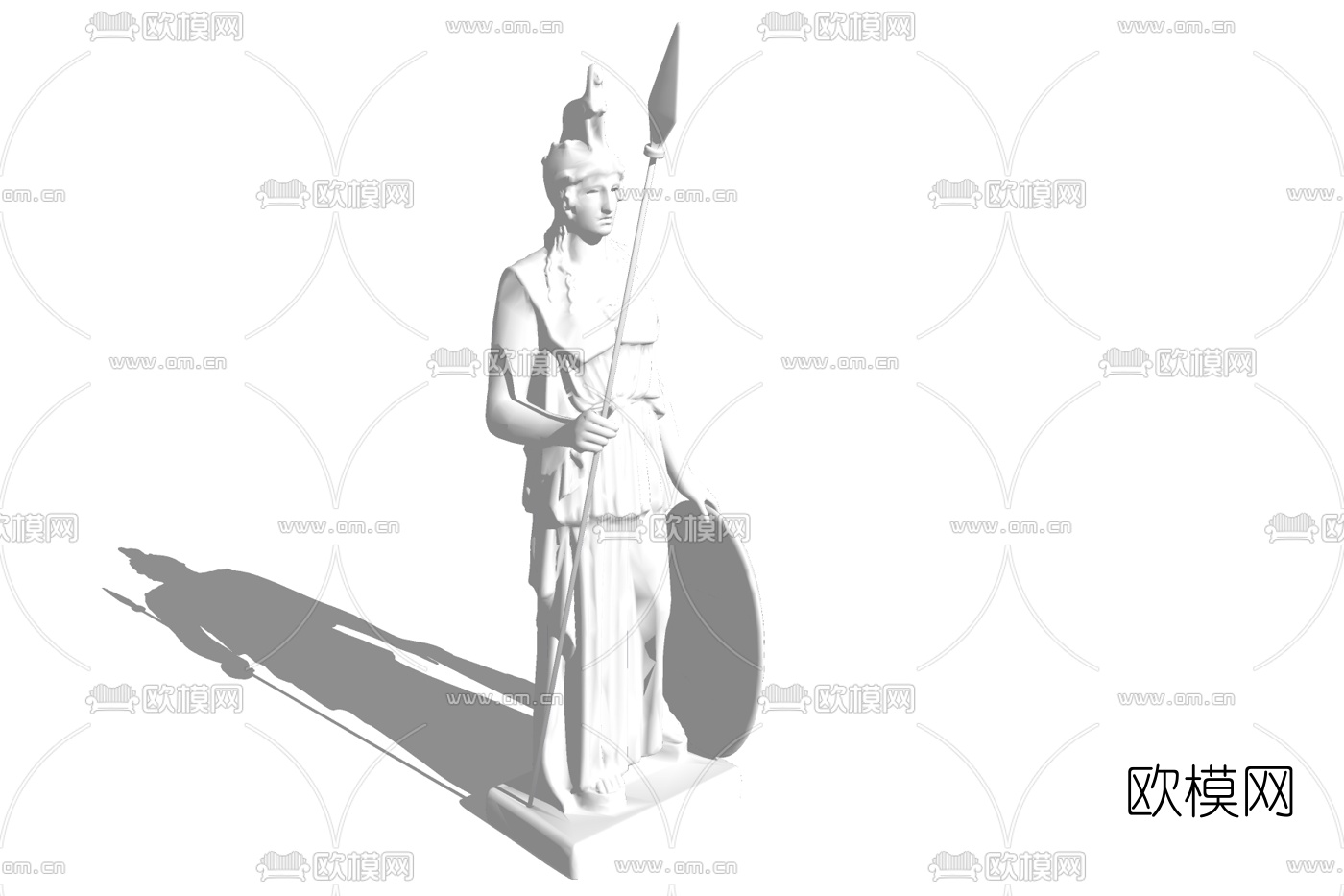 欧式人物雕塑su模型下载