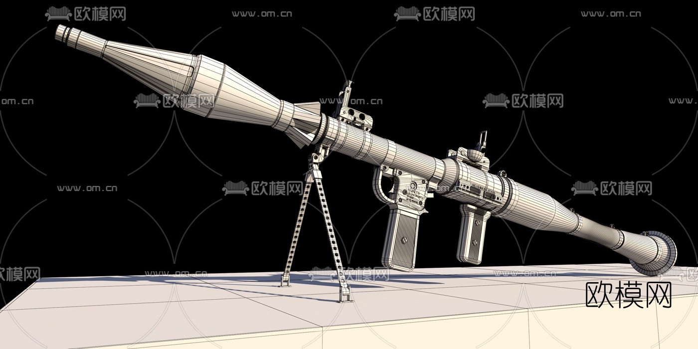 现代RPG-7火箭筒3d模型下载（渲染图3）