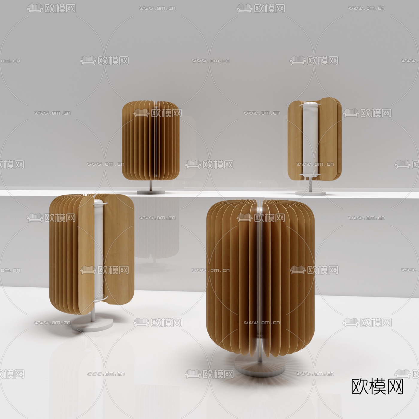 现代台灯3d模型