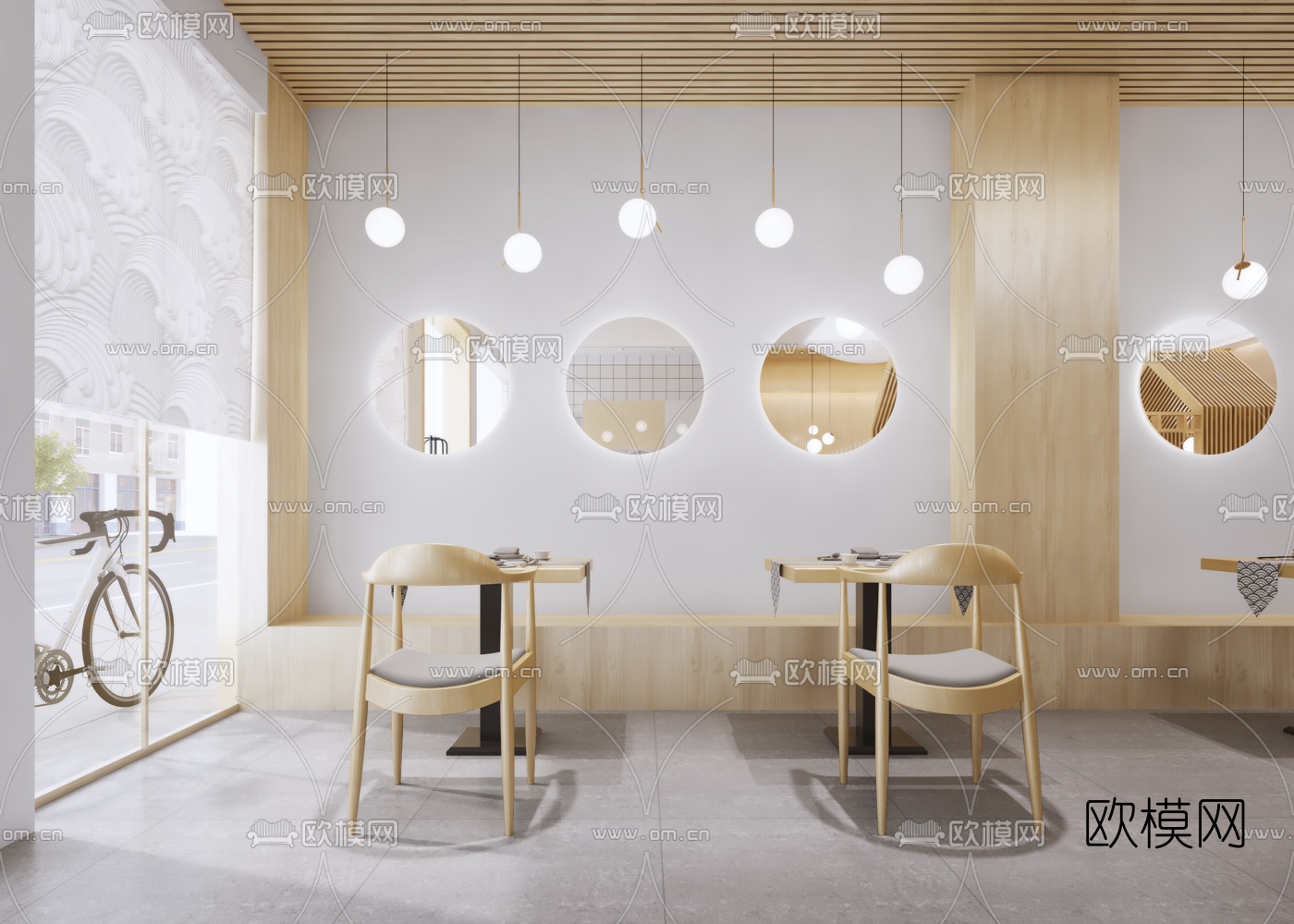 现代主题餐厅3d模型