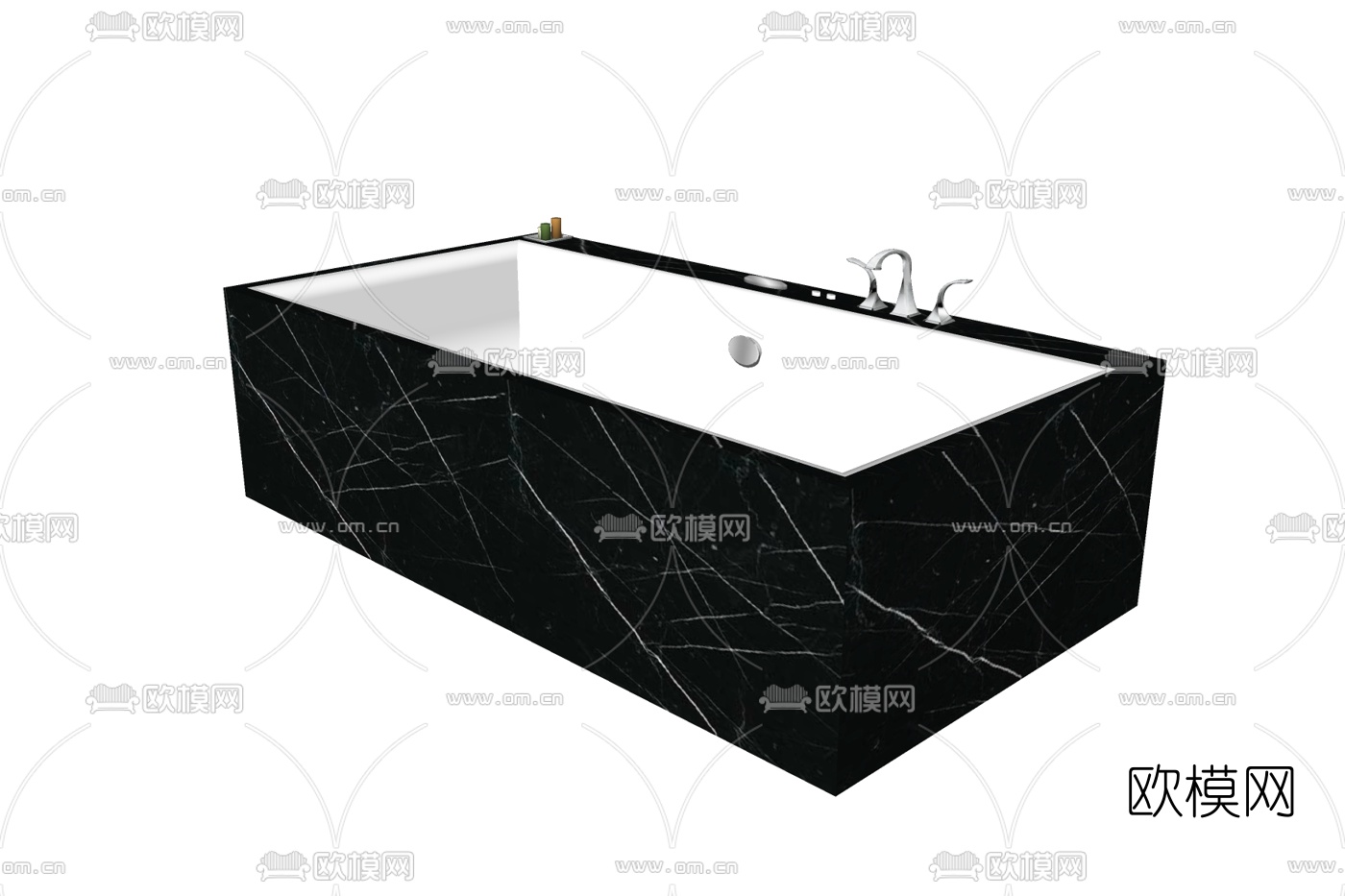 现代浴缸su模型下载