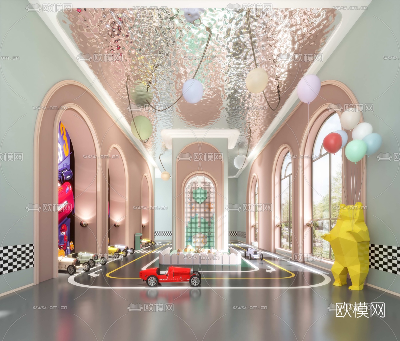 北欧简约儿童游乐区3d模型