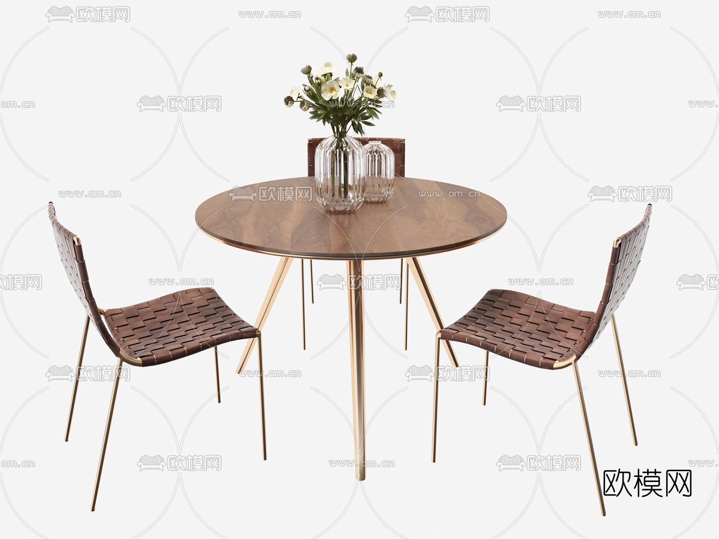 现代户外休闲桌椅3d模型下载（渲染图2）