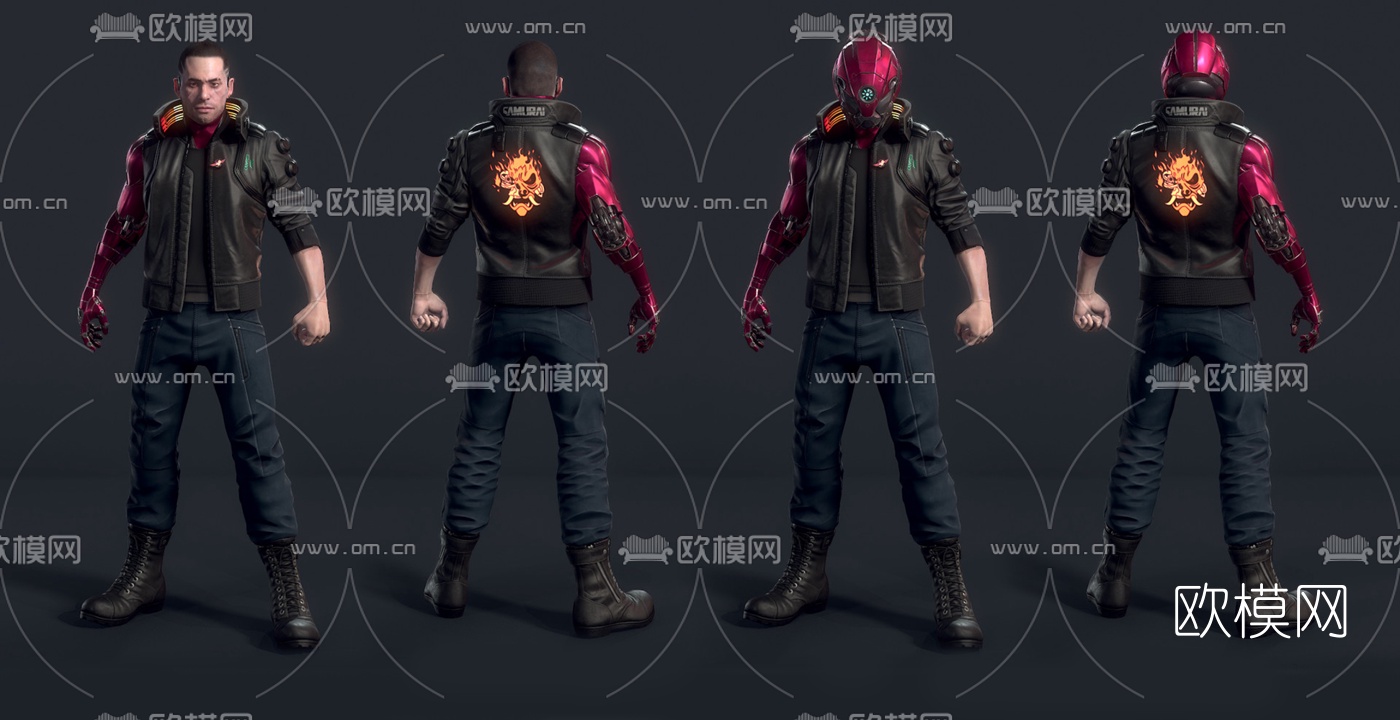 现代人物游戏角色3d模型