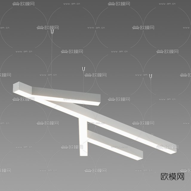 现代树杈形办公吊灯免费3d模型