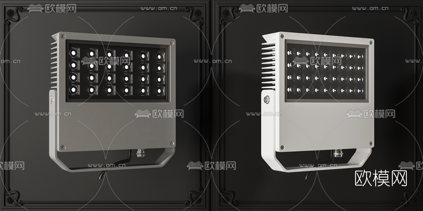 现代探照灯舞台灯3d模型