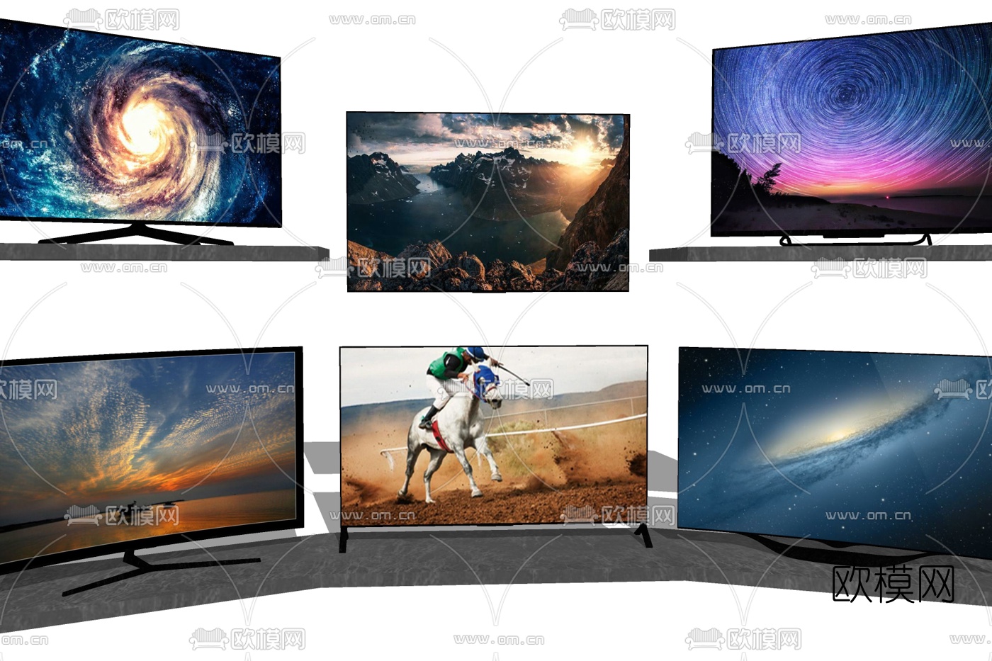 现代液晶电视su模型下载