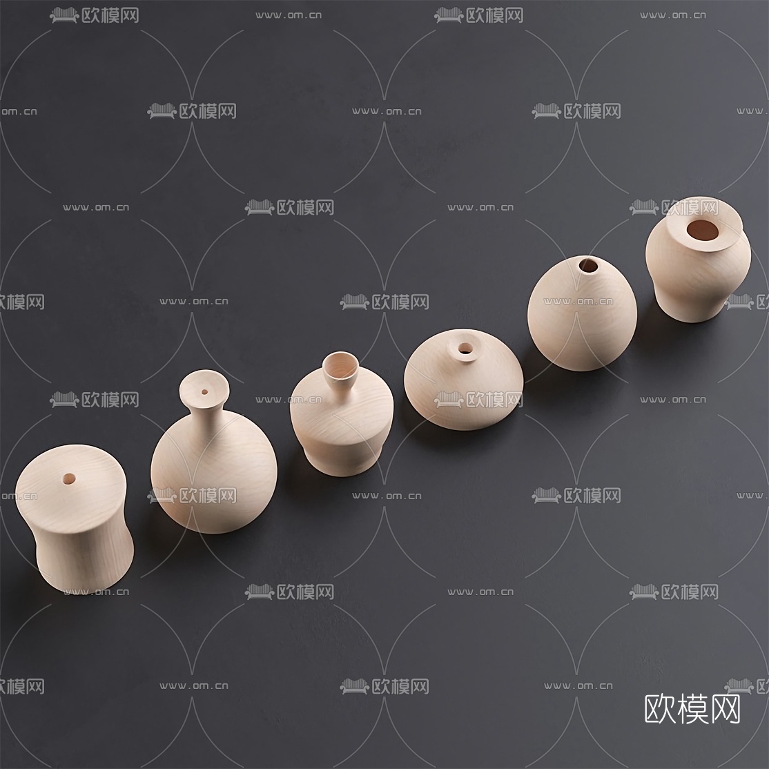 现代陶瓷器皿陶罐3d模型