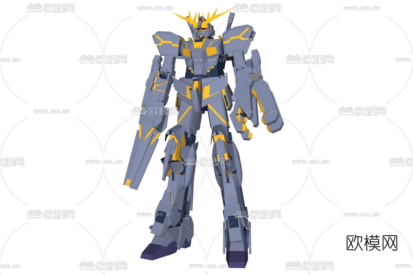 现代高达机器人玩具su模型下载