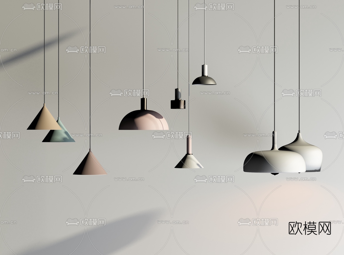 现代轻奢吊灯su模型下载