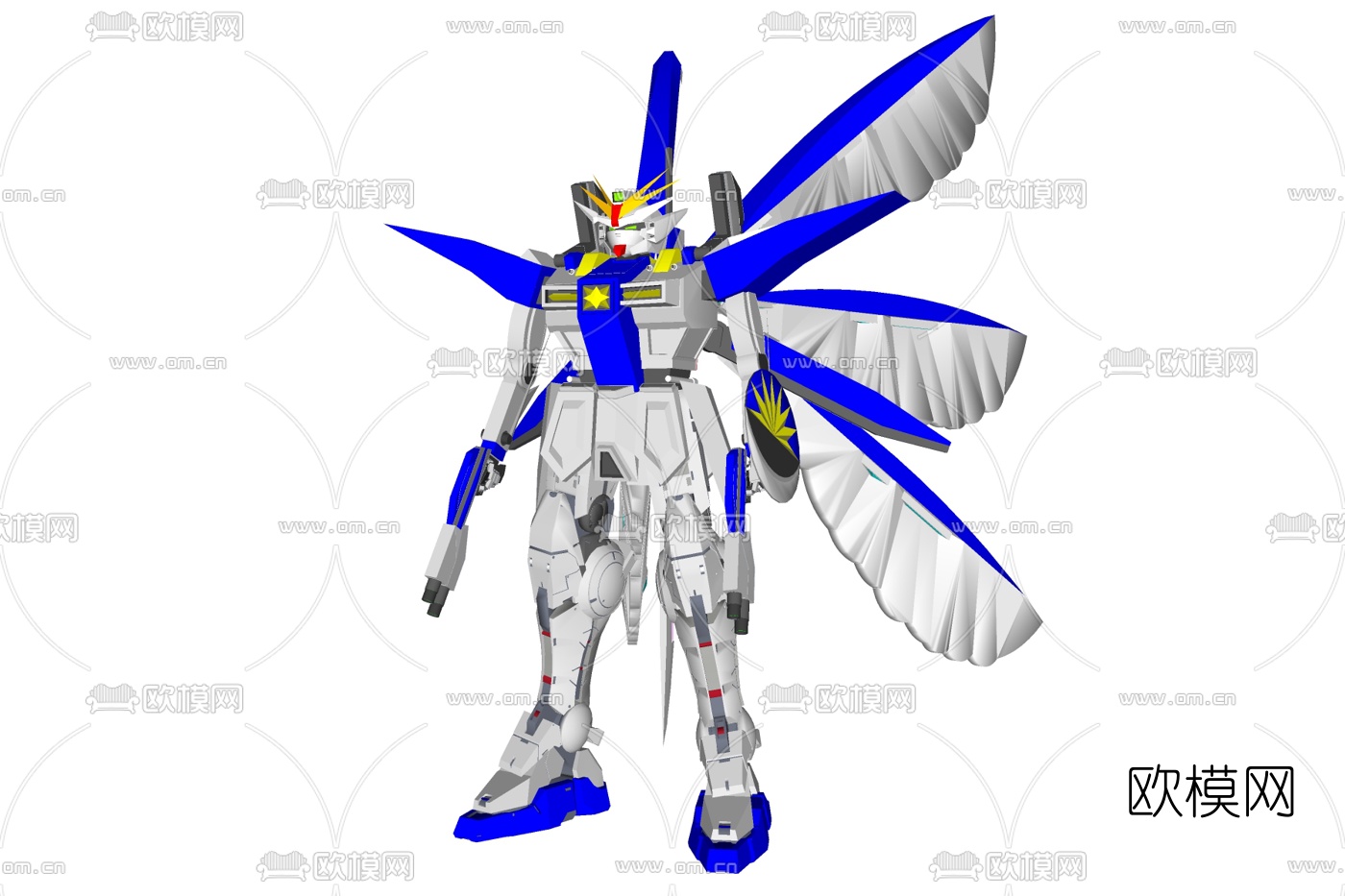 现代高达机器人玩具su模型下载