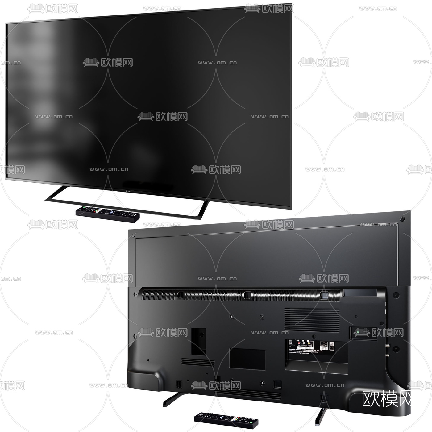 现代电视机3d模型下载